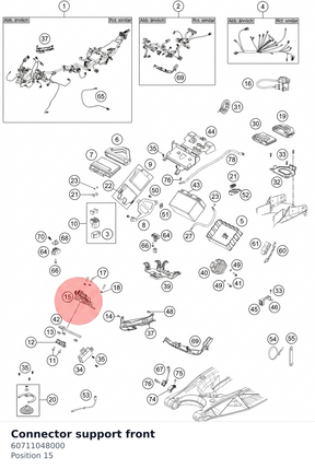 Diagram preview: Connector support front (60711048000)