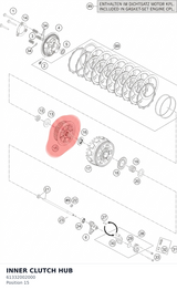 Diagram preview: INNER CLUTCH HUB (61332002000)