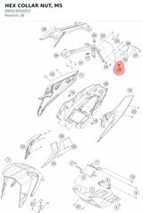 Diagram preview: HEX COLLAR NUT, M5 (J06923050053)