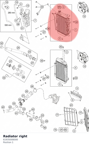 Diagram preview: Radiator right (61935008000)