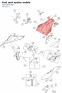 Diagram preview: Fuel tank spoiler middle (A60708052000)
