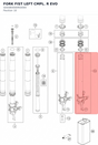 Diagram preview: FORK FIST LEFT CMPL. R EVO (S444800009S0000)