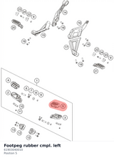 Diagram preview: Footpeg rubber cmpl. left (61903040010)
