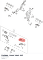 Diagram preview: Footpeg rubber cmpl. left (61903040010)