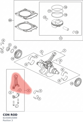 Diagram preview: CON ROD (61430015000)