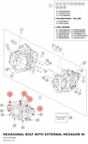 Diagram preview: HEXAGONAL BOLT WITH EXTERNAL HEXAGON WITH COLLAR M6X80 ISA30 (0025060806)