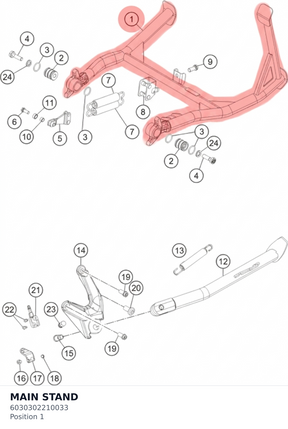 Diagram preview: MAIN STAND (6030302210033)