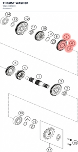 Diagram preview: THRUST WASHER (90233037000)
