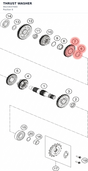 Diagram preview: THRUST WASHER (90233037000)