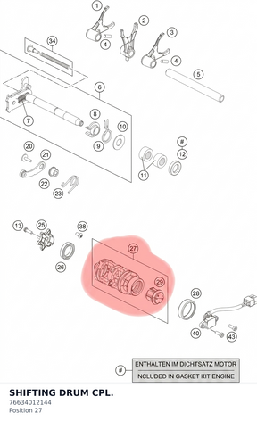 Diagram preview: SHIFTING DRUM CPL. (76634012144)
