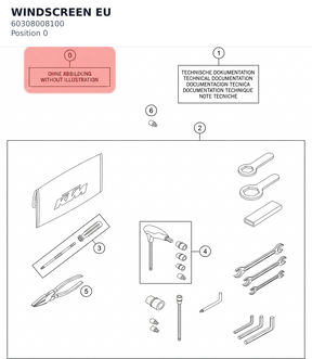 Diagram preview: WINDSCREEN EU (60308008100)