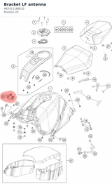 Diagram preview: Bracket LF antenna (A62411168010)