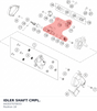 Diagram preview: IDLER SHAFT CMPL. (A42037070033)