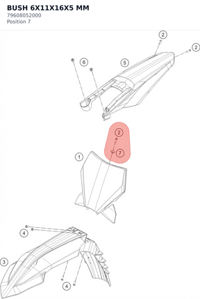 Diagram preview: BUSH 6X11X16X5 MM (79608052000)