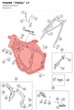 Diagram preview: FRAME ''790Q1'' 17 (7900310110033)