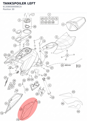 Diagram preview: TANKSPOILER LEFT (61308050000ECA)