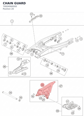 Diagram preview: CHAIN GUARD (70004060000)