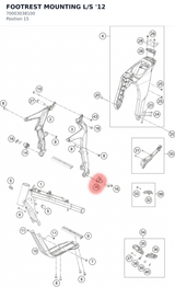 Diagram preview: FOOTREST MOUNTING L/S '12 (70003038100)