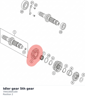 Diagram preview: Idler gear 5th gear (79433005100)