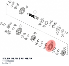 Diagram preview: IDLER GEAR 3RD GEAR (79033013000)