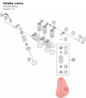 Diagram preview: Intake valve (63536030000)
