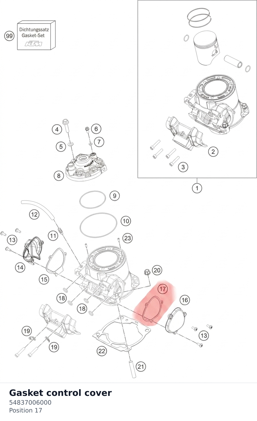Diagram preview: Gasket control cover (54837006000)