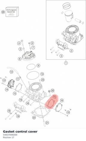 Diagram preview: Gasket control cover (54837006000)