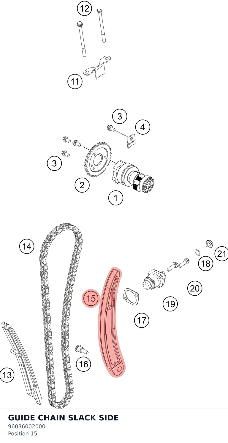 Diagram preview: GUIDE CHAIN SLACK SIDE (96036002000)