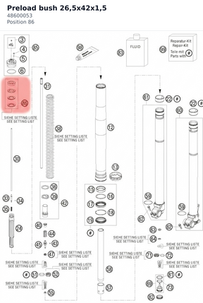 Diagram preview: Preload bush 26,5x42x1,5 (48600053)