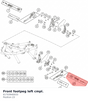 Diagram preview: Front footpeg left cmpl. (61703940033)