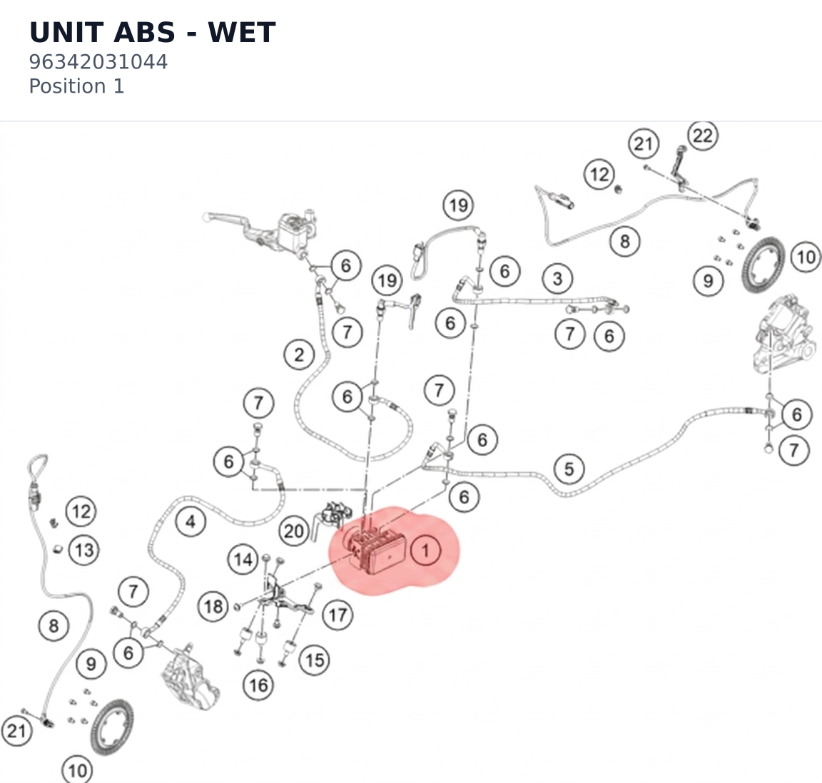 Diagram preview: UNIT ABS - WET (96342031044)