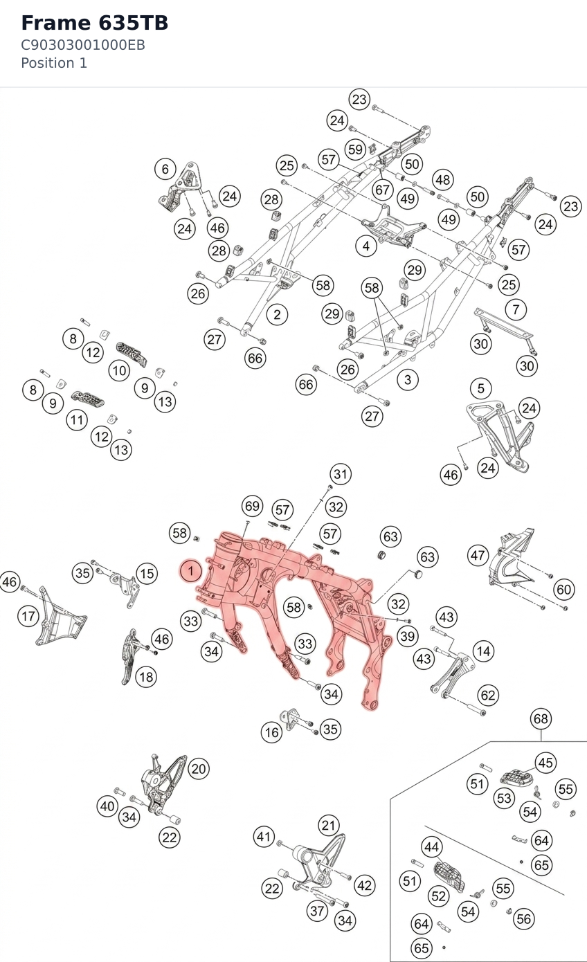 Diagram preview: Frame 635TB (C90303001000EB)