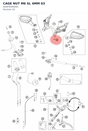 Diagram preview: CAGE NUT M6 SL 4MM          03 (60003095000)
