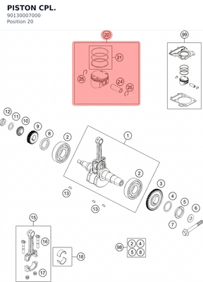 Diagram preview: PISTON CPL. (90130007000)