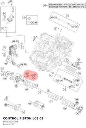 Diagram preview: CONTROL PISTON LC8 03 (60038028000)