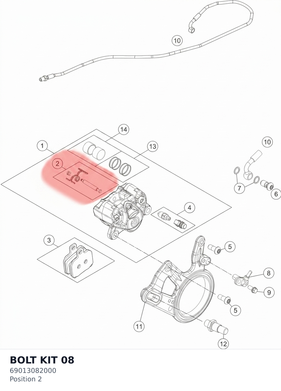 Diagram preview: BOLT KIT 08 (69013082000)