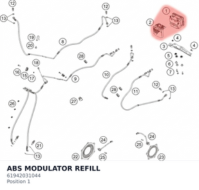 Diagram preview: ABS MODULATOR REFILL (61942031044)