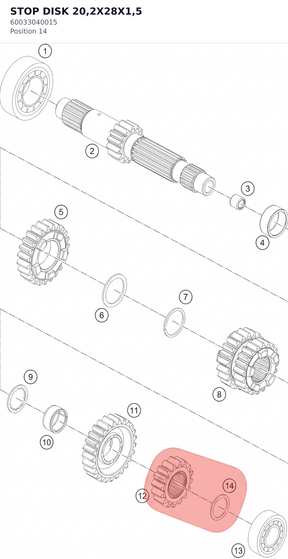 Diagram preview: STOP DISK 20,2X28X1,5 (60033040015)