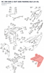 Diagram preview: RC 390 GEN 2 OUT SIDE FAIRING BLK LH+DL (94508041033C1A)