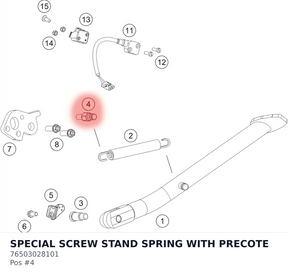 Diagram preview: SPECIAL SCREW STAND SPRING WITH PRECOTE (76503028101)