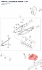 Diagram preview: HH COLLAR SCREW  M6X45    TX30 (C0000250604500)