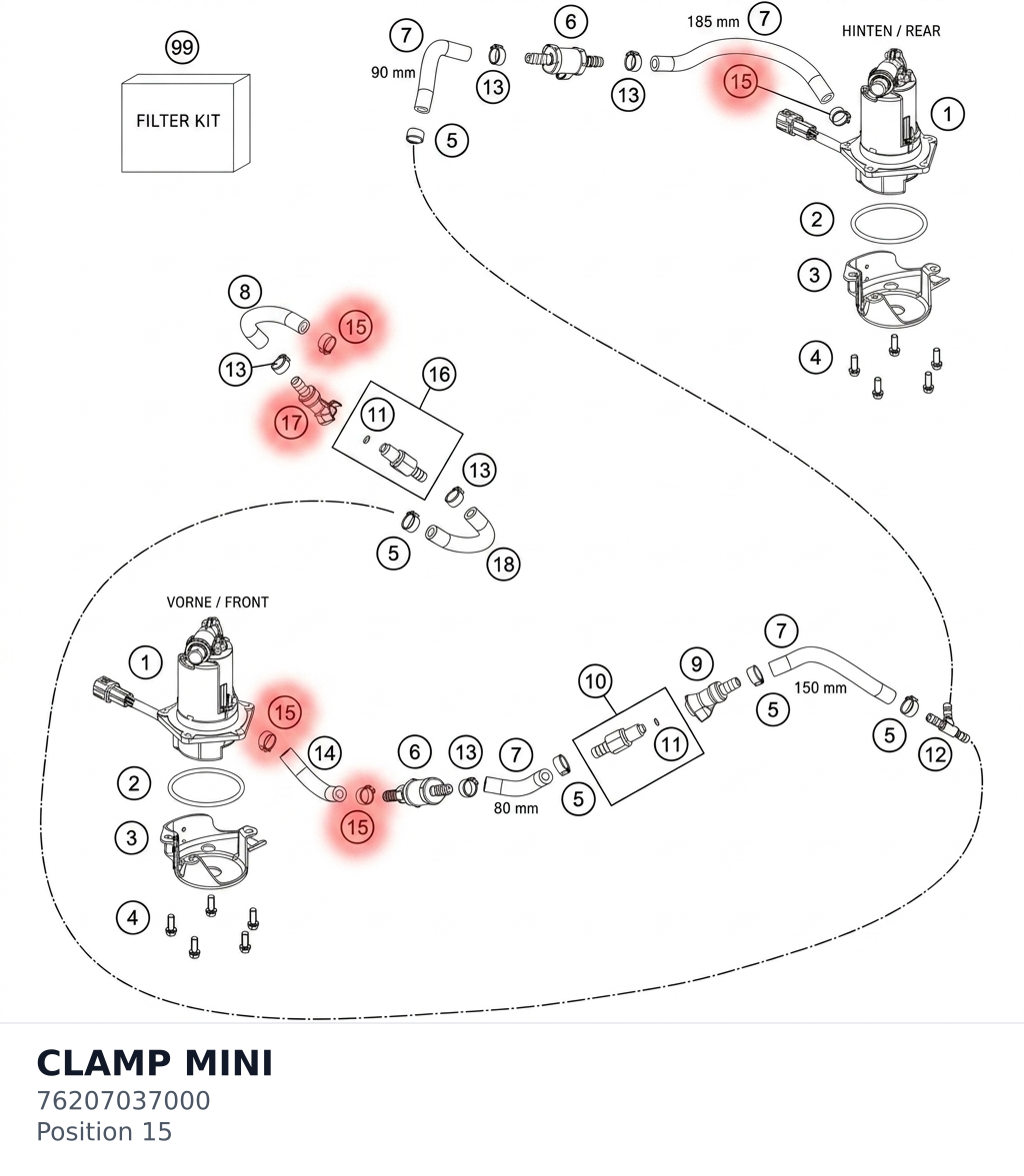 Diagram preview: CLAMP MINI (76207037000)