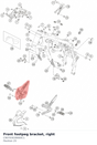 Diagram preview: Front footpeg bracket, right (C90703039000C1)
