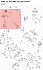 Diagram preview: Lock set with key Race-on 868MHz (60711066144)