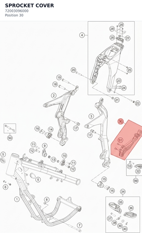 Diagram preview: SPROCKET COVER (72003096000)