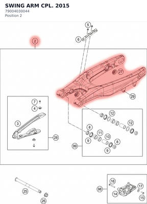 Diagram preview: SWING ARM CPL.            2015 (79004030044)