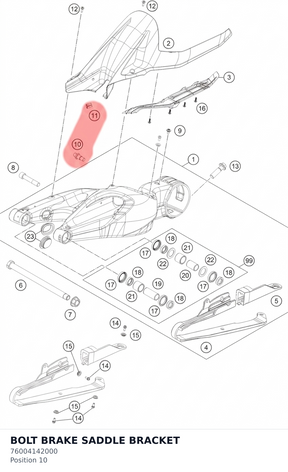 Diagram preview: BOLT BRAKE SADDLE BRACKET (76004142000)
