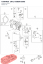 Diagram preview: CONTROL UNIT, RUBER BAND (A58041030000)