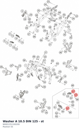 Diagram preview: Washer A 10.5 DIN 125 - st (N0001251100200)