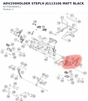 Diagram preview: ADV250HOLDER STEPLH JG113106 MATT BLACK (95703038000C1)